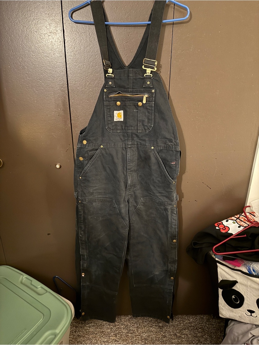 Carhartt Black Workwear Cargo Bib Overalls